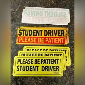 Pack of 7 Student Driver Magnets/Clings